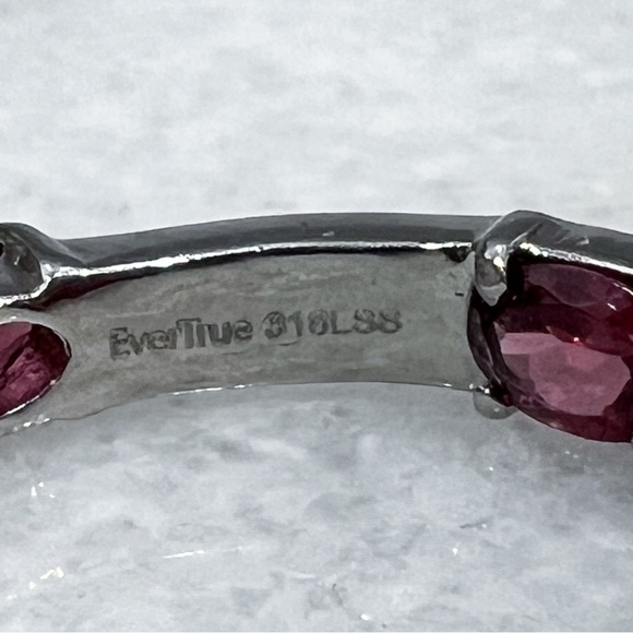 Orissa Rhodolite Garnet Silver Inside Out Hoops - Picture 11 of 12